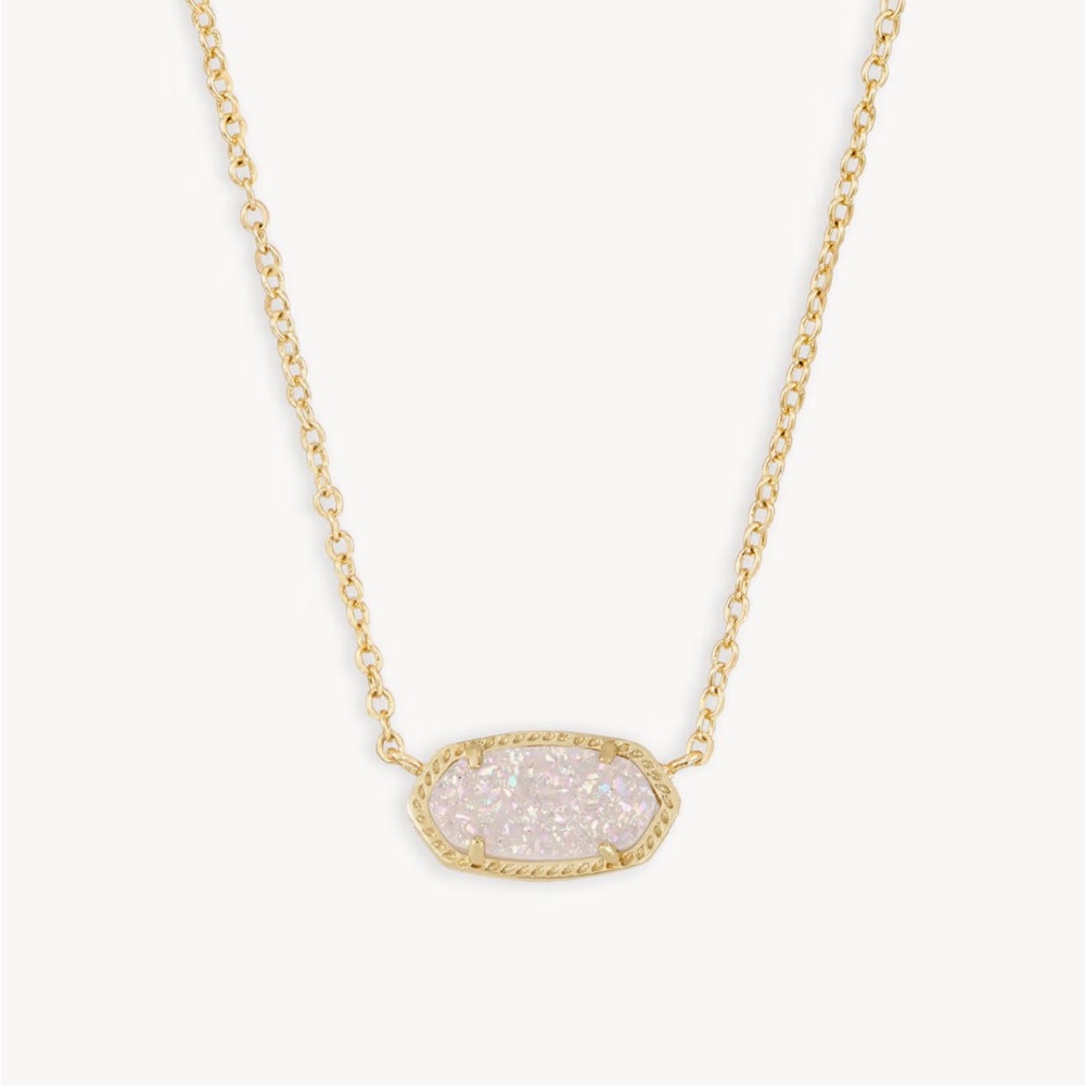 Kendra Scott Gold Necklace with Pink Pendant